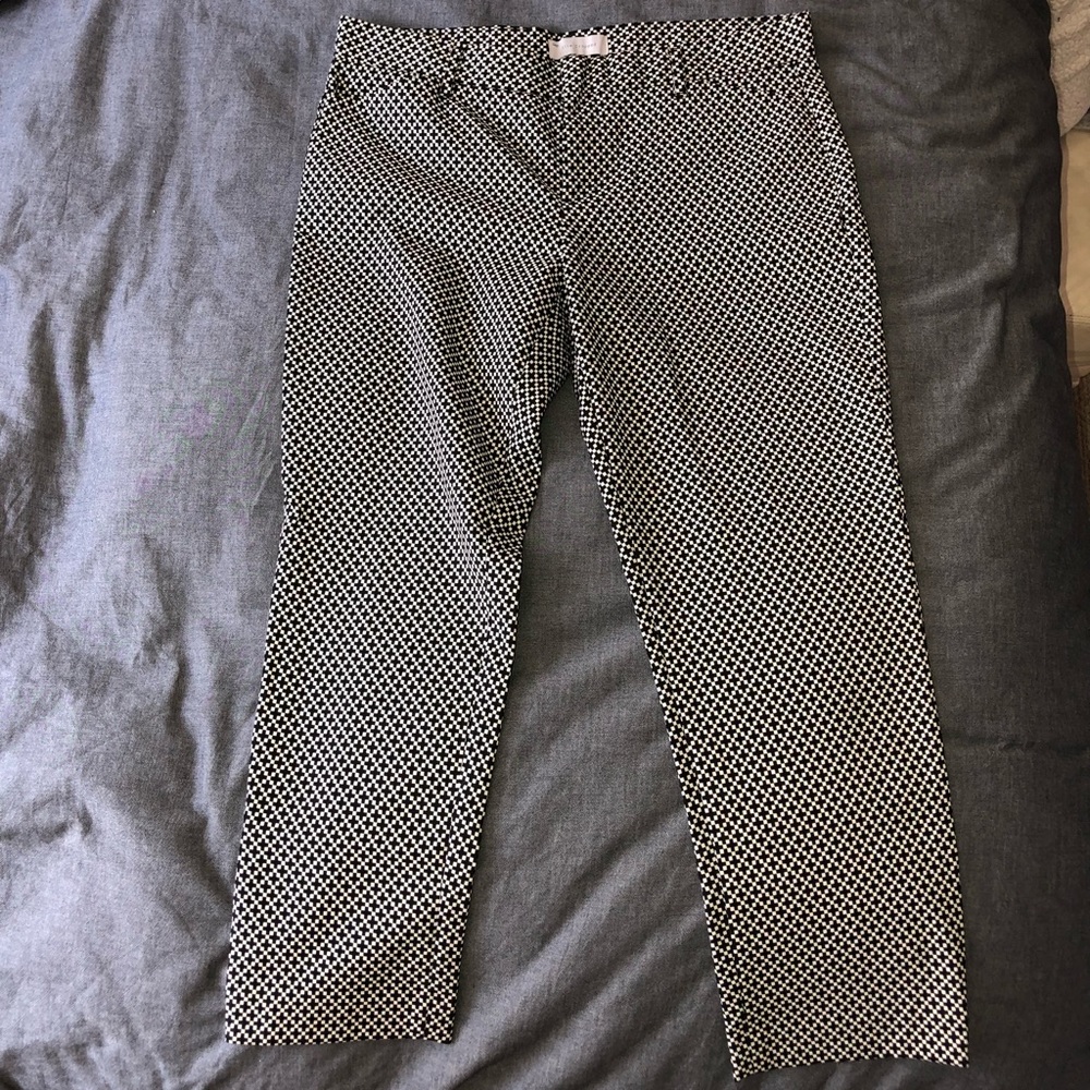 GAP Slim Cropped Patterned Pants